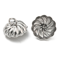 変色しない304ステンレススチールカップペグベイル  花  ステンレス鋼色  8mm  穴：2mm  ピン：0.7mm&nbsp;STAS-G310-14P