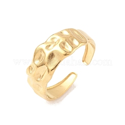 Hammered 304 Stainless Steel Cuff Rings&nbsp;LS-RJEW-S626-04G
