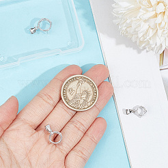 3Pcs 3 Styles Rhodium Plated 925 Sterling Silver Open Back Bezel Pendant Cabochon Settings&nbsp;STER-GO0001-22
