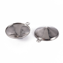Tarnish Resistant 201 Stainless Steel Pendant Rhinestone Settings&nbsp;STAS-Q239-017B