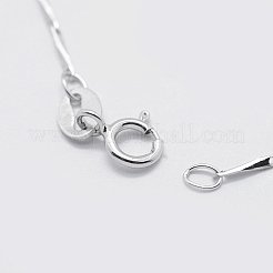 Anti-Tarnish Rhodium Plated 925 Sterling Silver Chain Necklaces&nbsp;STER-F039-40cm-08P