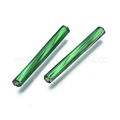 Opaque Glass Twisted Bugle Beads&nbsp;SEED-T005-15-B04