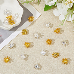 真鍮ビーズ20色2個  花  ゴールドカラー  13x6mm  穴：1mm  10個/カラー&nbsp;FIND-ME0002-79