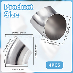 4Pcs 304 Stainless Steel Sanitary Pipe&nbsp;AJEW-GA0009-72