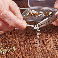 クリップエンド付きラックメッキ真鍮カニカン  ジュエリーには素敵な  ミックスカラー  33x5mm  10セット / カラー  20セット /箱&nbsp;KK-PH0035-34