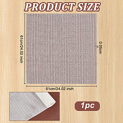 PVCネット生地  滑り止めマットレスパッド  ソファ用  カウチ  椅子のクッション  ホワイト  610x610x0.5mm&nbsp;DIY-WH0661-50D
