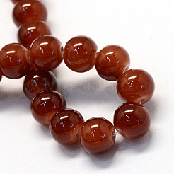 Baking Paint Imitation Jade Glass Round Bead Strands&nbsp;X-DGLA-Q021-6mm-11
