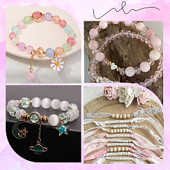DIY Glass & CCB Plastic Beads Bracelet Making Kits&nbsp;DIY-SP0002-94