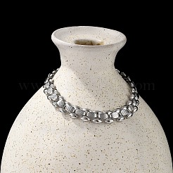 女性用304ステンレススチールオーバルリンクブレスレット  ステンレス鋼色  7-1/4x1/4インチ（18.4x0.8cm）&nbsp;BJEW-F488-19P