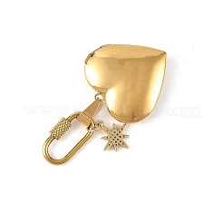 316 Stainless Steel Locket & Brass Micro Pave Cubic Zirconia Pendant Decorations&nbsp;PALLOY-JF05949