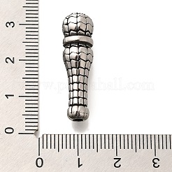 304ステンレススチールビーズ  マイク  アンティークシルバー  29x8.5mm  穴：2mm&nbsp;STAS-G350-37AS