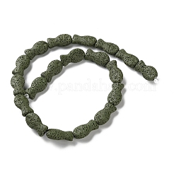 Fish Dyed Natural Lava Rock Beads Strands&nbsp;G-O126-01A-03