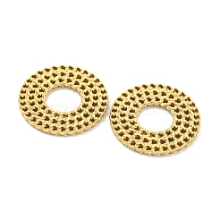 PVD真空メッキ304ステンレス鋼リンクリング  ツイストチェーンリング  18KGP本金メッキ  18x1mm  内径：8mm&nbsp;STAS-L278-080G