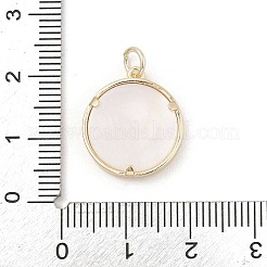 Brass Micro Pave Clear Cubic Zirconia Pendants&nbsp;KK-A207-05G