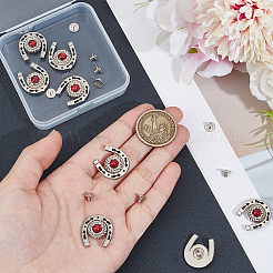 8 Sets Zinc Alloy & Resin Coin Screw Rivet&nbsp;FIND-CP0002-57AS-03