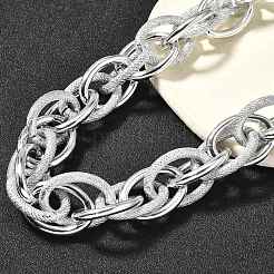 Punk Hiphop Styles Alloy Rope Chain Necklaces for Men&nbsp;NJEW-K391-01P