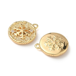 Christmas Brass Micro Pave Clear Cubic Zirconia Pendants&nbsp;KK-A280-03D-G