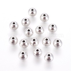 チベット風合金ビーズ  カドミウムフリー＆ニッケルフリー＆鉛フリー  ラウンド  アンティークシルバー  6mm  穴：1mm&nbsp;TIBEB-Q008-AS-FF