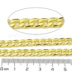 304ステンレススチールカーブチェーン  溶接されていない  スプールで  18KGP本金メッキ  9x6x2mm&nbsp;CHS-G036-08G