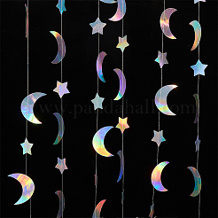 Iridescent Paper Glitter Garland&nbsp;HJEW-WH20003-10B
