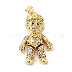 Rack Plating Brass Micro Pave Cubic Zirconia Pendants&nbsp;KK-R144-13G