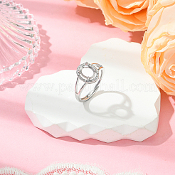 1Pc 925 Sterling Silver Prong Ring Settings&nbsp;STER-BBC0008-59