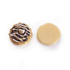 パンモチーフ樹脂カボション  模造食品  ミックスカラー  5.5x5cm  30個/箱&nbsp;CRES-X0010-09