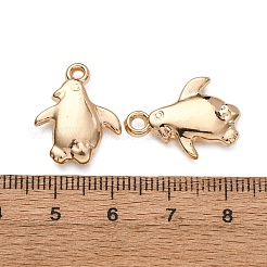 CCBプラスチックペンダント  ペンギン  ライトゴールド  20.5x15.5x4.5mm  穴：2mm&nbsp;CCB-I006-03KCG