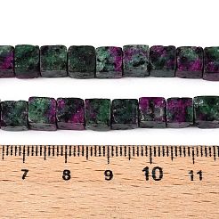 Dyed Natural Sesame Jasper Imitation Ruby in Zoisite Beads Strands&nbsp;G-T139-6x6-32A