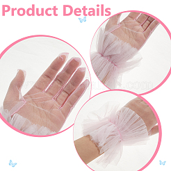 Polyester Lace Gloves for Bride&nbsp;AJEW-WH0609-862A