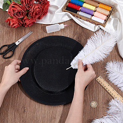 Cotton Imitation Flat Round Fascinator Hat Base for Millinery&nbsp;FIND-WH0173-460B