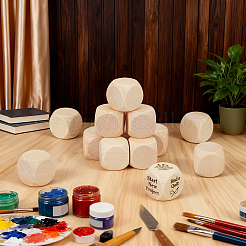 Schima Wood Blank Dice&nbsp;WOOD-WH0124-154A