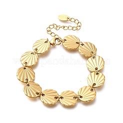 304 Stainless Steel Shell Shape Link Chain Bracelets for Women&nbsp;BJEW-S165-03G