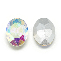 Pointed Back Glass Rhinestone Cabochons&nbsp;RGLA-T080-10x14mm-05