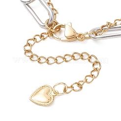 304 Stainless Steel Paperclip Chains and Curb Chains Multi-layered Bracelets&nbsp;BJEW-JB12750