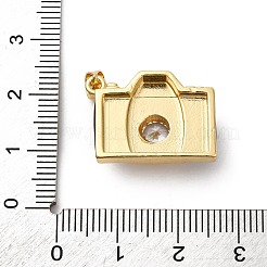 Brass Micro Pave Cubic Zirconia & Enamel Pendants&nbsp;KK-Q098-36G-B