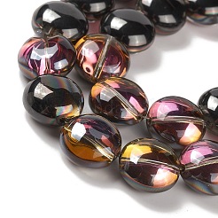 Transparent Electroplate Glass Bead Strands&nbsp;EGLA-P049-01A-HP03