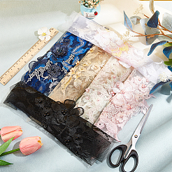 3D Flower Organgza Polyester Embroidery Ornament Accessories&nbsp;DIY-WH0297-20B
