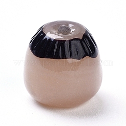 手作りランプワークビーズ  漫画の人間  ミックスカラー  13x13x13.5mm  穴：1.8mm&nbsp;LAMP-I020-09