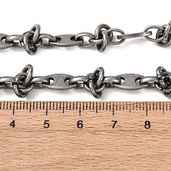 ヴィンテージ 304 ステンレススチール オーバルリンクチェーンネックレス  アンティークシルバー  22.44インチ（57cm）&nbsp;NJEW-C115-05AS