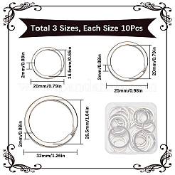 30Pcs 3 Styles Iron Split Rings&nbsp;IFIN-SP0001-19P