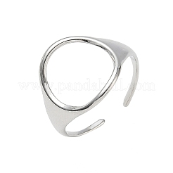 304ステンレススチールカフオープンリング  ラウンド  中空  ステンレス鋼色  15.5mm  内径：18mm&nbsp;SA-CBA8AFD-03P