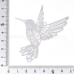 201ステンレススチールコネクタチャーム  鳥のリンク  ステンレス鋼色  72.5x62x0.3mm  穴：2.5mm&nbsp;STAS-N103-205P