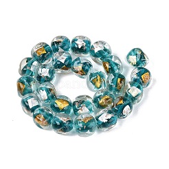 Handmade Gold & Silver Foil Glass Beads&nbsp;FOIL-Q003-01F