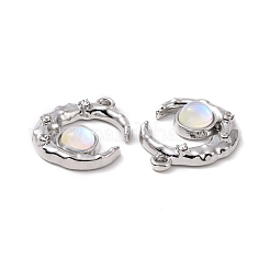 Alloy Micro Pave Clear Cubic Zirconia Pendants&nbsp;PALLOY-F285-02P
