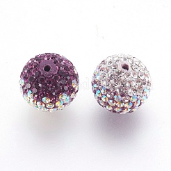 オーストリアクリスタルビーズ  舗装ボールビーズ  内部にポリマークレイ  ラウンド  501 _ruby  12mm  穴：1mm&nbsp;SWARJ-J033-12mm-B02