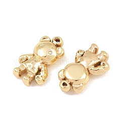 304ステンレススチールチャーム  クマのチャーム  ラックめっき  長持ちメッキ  ゴールドカラー  14x8x4mm  穴：0.8mm&nbsp;SA-CBA76DA-19G-A