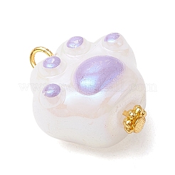 アクリルパーツ  鉄と合金パーツ  足跡  ゴールドカラー  22.5x18.5x13mm  穴：3.5mm&nbsp;PALLOY-JF03927-02