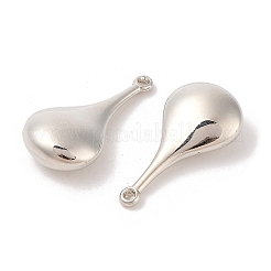 CCBプラスチックペンダント  ティアドロップ  プラチナ  32x17x8mm  穴：1.6mm&nbsp;CCB-N006-15P