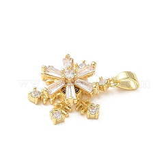 Brass Micro Pave Cubic Zirconia Rotating Pendants&nbsp;KK-M323-01A-G